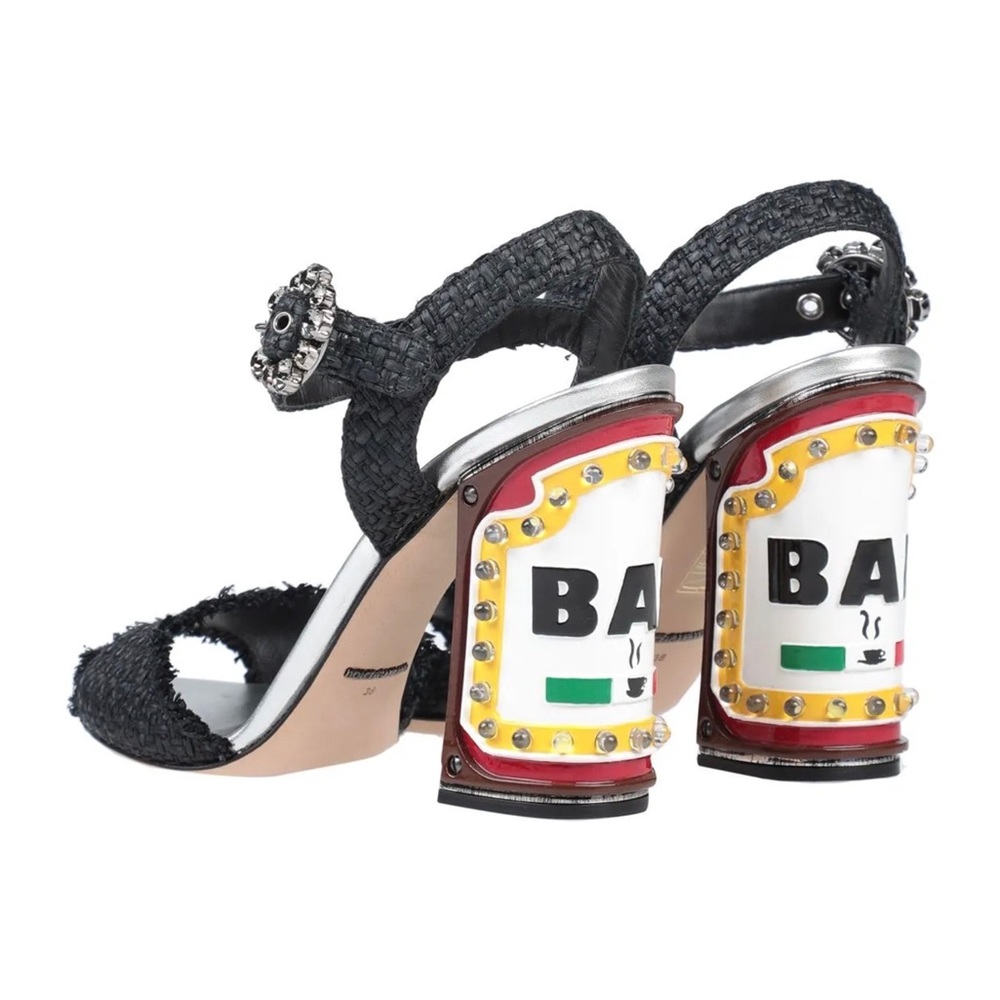 DOLCE & GABBANA Raffia Slingback Sandals US8.5 EU38.5 LED Lights price is firm
